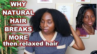 Why Natural Hair Breaks More Than Relaxed Hair [upl. by Aicnom]