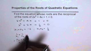 0 Quadratic Equation with Reciprocal Roots [upl. by Kienan]