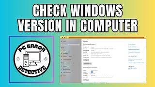 How to Check Windows Version in Computer [upl. by Allerim]