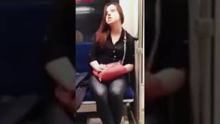 Woman becomes possessed on subway 😱 shorts macabre [upl. by Llebanna643]