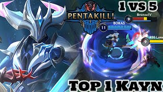 Wild Rift Kayn  Top 1 Kayn Pentakill Gameplay Rank Challenger [upl. by Macintyre799]