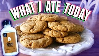 WHAT I ATE TODAY VEGAN 2 PB Cookies  Vegan Ranch [upl. by Codi67]