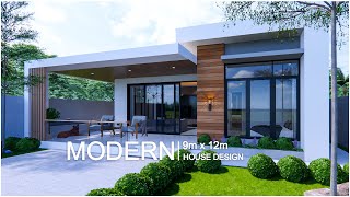 House design idea  Modern house 9m x 12m 108sqm  3Bedrooms [upl. by Josephina]