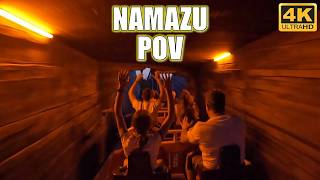 Namazu POV Back Row 4K 60FPS Vulcania Intamin Launched Straddle Coaster  NonCopyright [upl. by Allebara]