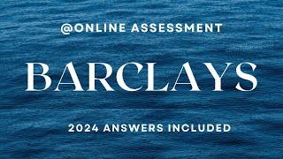 2024 Barclays Online Assessment Experience Platform  Video Interview Tutorials [upl. by Eihcir783]