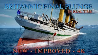 The Final Minutes of BRITANNIC  Real Time  New 2023 Animation [upl. by Halette]