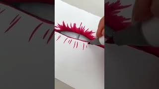 Tutorial on how to draw realistic lips using alcohol markers ✨ [upl. by Mott297]