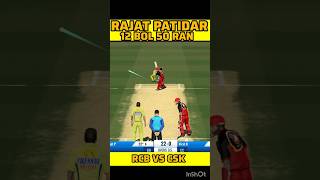 RAJAT PATIDAR 12 BOL 50 RAN RCB VS CSK NEW IPL MATCH 2025 [upl. by Annibo]