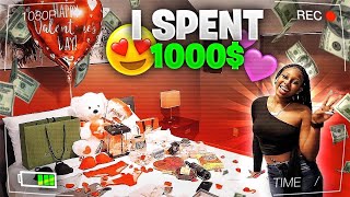 I SURPRISED MY GIRLFRIEND W 1000 IN GIFTS FOR VALENTINES DAY EMOTIONAL [upl. by Nerok674]