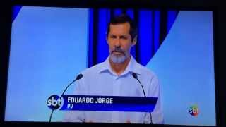 Debate no SBT  Eduardo Jorge quotTenho nada a ver com issoquot 01 Set 2014 [upl. by Ynove]