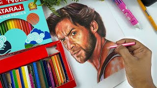 NATARAJ 24 Shades Colour pencils review  Realistic drawing with Rs 55Color pencils [upl. by Odom83]