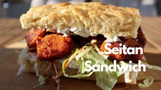 Chicken flavoured Seitan Sandwich  Traditional but not [upl. by Duvall686]