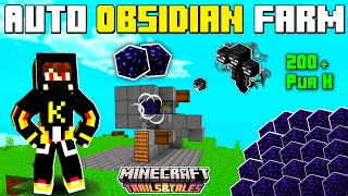 Easiest OBSIDIAN FARM In Minecraft 120😱  In HINDI  pocket  java  bedrock 💥 [upl. by Towroy]