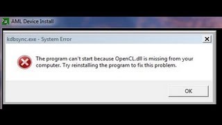 kdbsyncexe AML OpenCL error [upl. by Altaf]