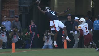 Cam Coleman explodes for 3 touchdown catches to help guide Auburn past ULM [upl. by Behre]