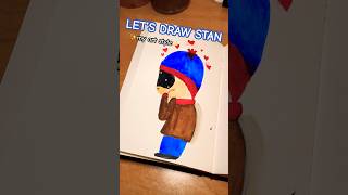 Let’s draw Stan 🤢🤮 watercolor sketchbook southpark southparkstan stanmarsh art love [upl. by Plerre]