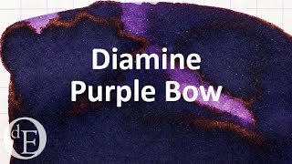 Diamine Inkvent Calendar 2019  Day 24  Purple Bow [upl. by Katha]