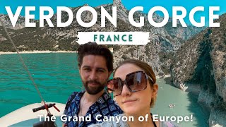 The Grand Canyon of Europe Boating along the Verdon Gorge lake 🇫🇷 [upl. by Gentilis]