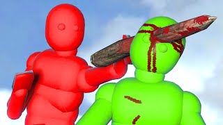 Smart AI Fights NPCs in Realistic Simulations with Weapons with Active Ragdoll Physics [upl. by Allista388]