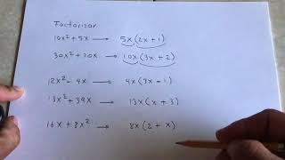 CÓMO FACTORIZAR EXPRESIONES ALGEBRAICAS SENCILLAS [upl. by Nnairam]