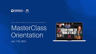 I4GMasterClass Orientation 2023 [upl. by Gurl]