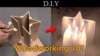 Woodworking project for Beginners  How to build Scandinavian Ice Lantern [upl. by Greerson]