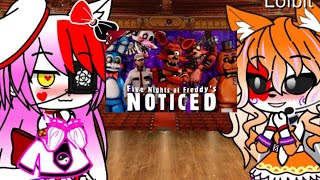 Lolbit and FtFoxy React to Noticed Foxy song [upl. by Cruce]