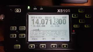 Xiegu x5105 decode RTTY and CW  PSK31 [upl. by Laiceps]