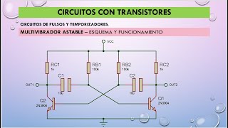 Transistores  Parte 3  Multivibrador Astable [upl. by Nnitsuj]