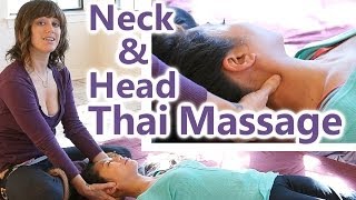 HD Neck amp Head Massage  How to Thai Asian Massage Techniques  Pain Relief amp Relaxing Music ASMR [upl. by Nahtanaoj644]