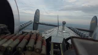 Roof turret view B24 bomber [upl. by Cyb]