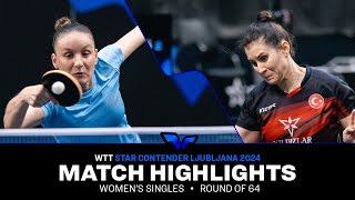 Audrey Zarif vs Sibel Altinkaya  WS R64  WTT Star Contender Ljubljana 2024 [upl. by Horten]