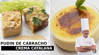 PUDIN de CABRACHO y CREMA CATALANA  Cocina Abierta de Karlos Arguiñano [upl. by Letha690]