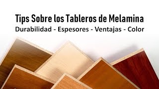 Tips Sobre los Tableros de Melamina  Durabilidad  Espesores  Ventajas  Color [upl. by Tirza600]