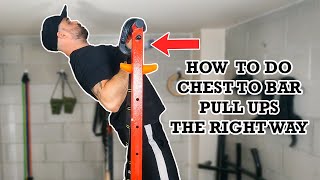 Chest to Bar Pull Ups for Beginners Step By Step Tutorial [upl. by Ahsienor]