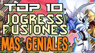 TOP 10 JogressFusiones MÁS geniales de Digimon [upl. by Smoht]