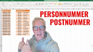 Formatera personnummer och postnummer i Excel med ett klick [upl. by Iadrahs819]