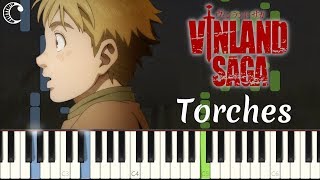 Torches by Aimer from Vinland Saga  Piano Cover Synthesia [upl. by Fifi]