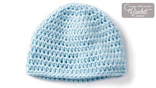 How to Crochet Easy Newborn Baby Hat [upl. by Naryb482]