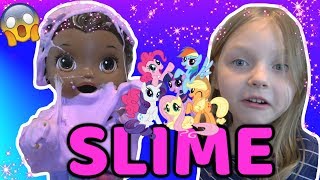 BABY ALIVE makes SLIME MY LITTLE PONY edition The Lilly and Mommy Show The TOYTASTIC Sisters [upl. by Eissen272]