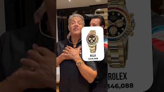 Sylvester Stallone flexing with his 400000 watch [upl. by Ahsita]