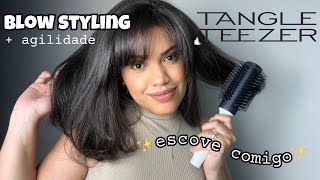 Escova MARAVILHOSA  TANGLE TEEZER BLOW STYLING ✨ [upl. by Aehc]