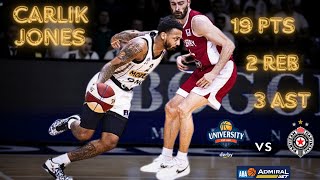 Carlik Jones 19 pts 2 reb 3 ast  SC Derby vs Partizan Mozzart Bet  ABA League 202425 Round 4 [upl. by Ettenil965]