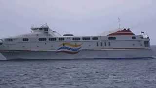 Conferry Ferry Express quotVirgen del Valle IIquot zarpando desde La Isla de Margarita al Puerto de Guanta [upl. by Noived]