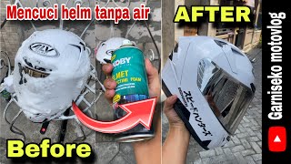 TUTORIAL CARA MENCUCI HELM TANPA MENGGUNAKAN AIR [upl. by Dorcy354]