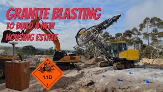 Granite Blasting to build a new housing estate [upl. by Kloman]