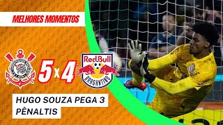 CORINTHIANS X BRAGANTINO  HUGO SOUZA PEGA 3 PÊNALTIS SEGUIDOS [upl. by Otilrac634]