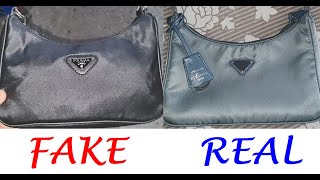 Prada Reedition bag real vs fake How to spot fake Prada tote and handbag [upl. by Hook]