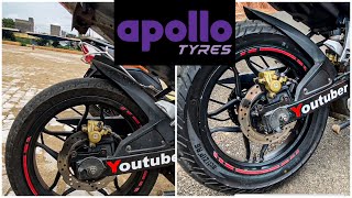 🔥New Tyre For Ns200  Apollo 1407017🥰 jackie rider vlogs [upl. by Yared716]