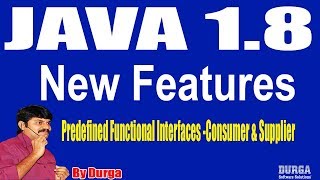 Java 18 New Features  Predefined Functional InterfacesConsumer amp Supplier  24 by Durga Sir [upl. by Rodablas183]